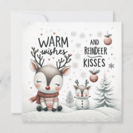 あたたかな願いとトナカイのキス グリーティングカード シーズンカード