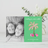 あたたかな願い パームツリーの写真 ホリデーカード (スタンド正面)