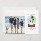 あたたかな願い フラミンゴ スノーグローブ クリスマス フォト (正面)