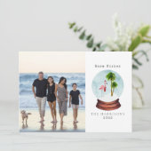 あたたかな願い フラミンゴ スノーグローブ クリスマス フォト (スタンド正面)