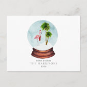 あたたかな願い フラミンゴ スノーグローブ クリスマス ホリデー (正面)