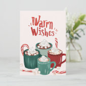 あたたかな願い ホットチョコレートのホリデーカード シーズンカード (スタンド正面)