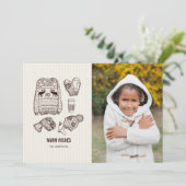 あたたかな願い ホリデー エッセンシャル フォト カード (スタンド正面)