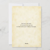 あたたかな願い - ヴィンテージ雪だるま フラットホリデーカード シーズンカード (裏面)