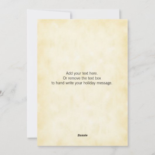 あたたかな願い - ヴィンテージ雪だるま フラットホリデーカード シーズンカード (裏面)