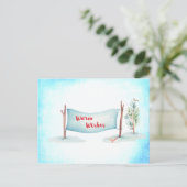 あたたかな願い 冬の雪景色 ポストカード (スタンド正面)