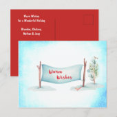 あたたかな願い 冬の雪景色 ポストカード (正面/裏面)