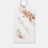 あたたかな 白い 秋の かぼちゃの きつねに感謝 ギフトタグ (裏面)