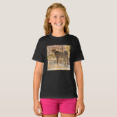 あたりを見回すチーター Tシャツ (正面フル)