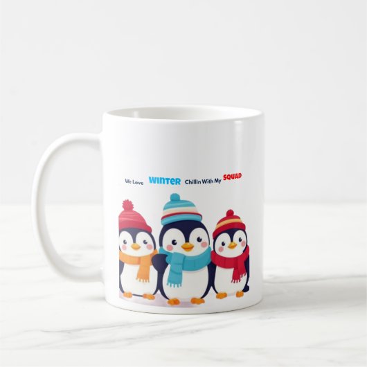 あったかいウィンター・スクワッド コーヒーマグカップ (左)