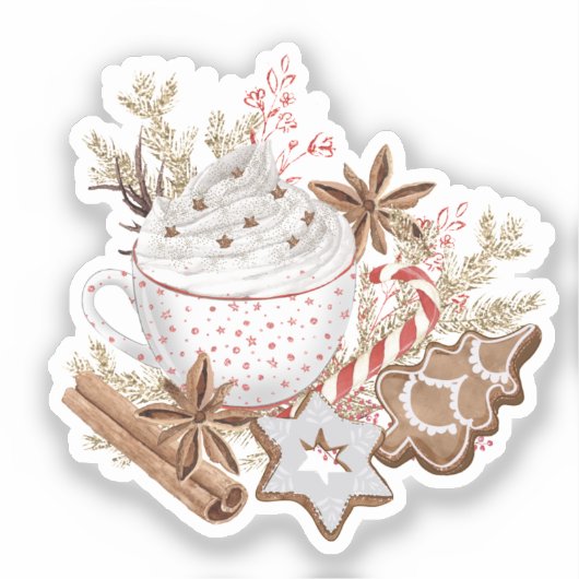 あったかいクリスマスのおやつ シール (正面)