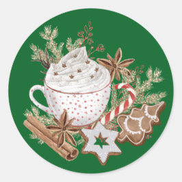 あったかいクリスマスのおやつ ラウンドシール