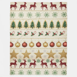 あったかいクリスマスの夜 フリースブランケット