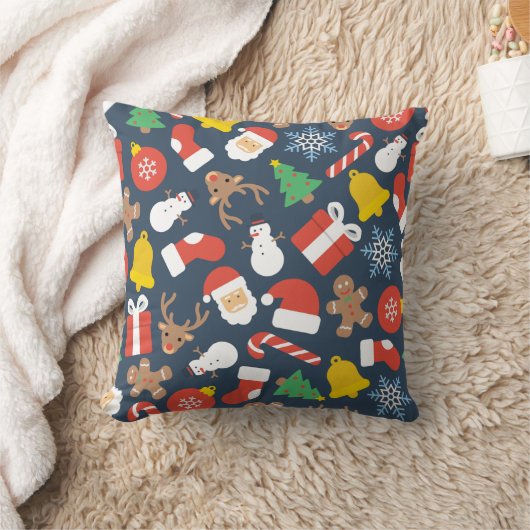 あったかいクリスマス家族の集まりセット クッション (ブランケット)
