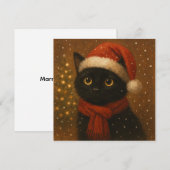 あったかいクリスマス猫フラットカード (正面/裏面)