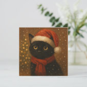あったかいクリスマス猫フラットカード (スタンド正面)