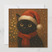 あったかいクリスマス猫フラットカード (正面)