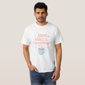 あったかいハグとココアマグカップ – かわいい冬のデザイン Tシャツ (正面フル)