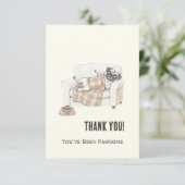 あったかいパグのサンクスカード サンキューカード (スタンド正面)