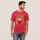 あったかい冬のスパイスマグイラストフレンド Tシャツ (正面フル)