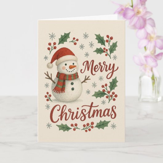 あったかい冬の村のクリスマスカード カード (蘭)