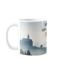 あったかい冬の村の風景 クリスマスマグカップ