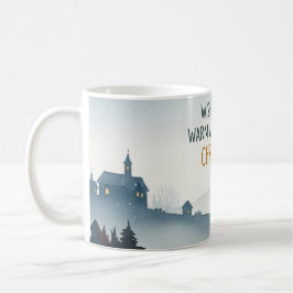 あったかい冬の村の風景 クリスマスマグカップ コーヒーマグカップ