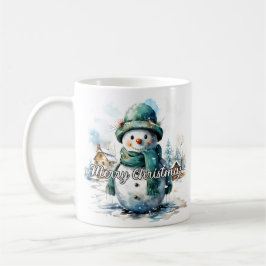 あったかい小さな冬の雪だるま コーヒーマグカップ