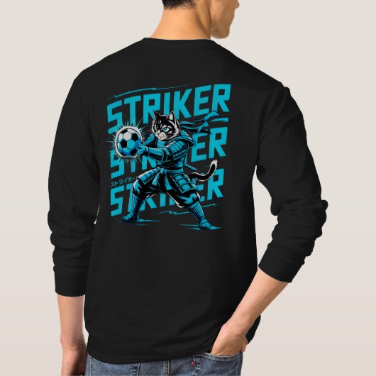 あったかい電動サムライ猫 - カジュアルコモディティ Tシャツ (裏面)