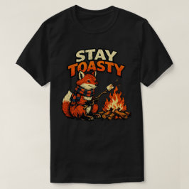 「あったかくしてね」Clever Fox デザイン Tシャツ