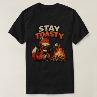 「あったかくしてね」Clever Fox デザイン Tシャツ