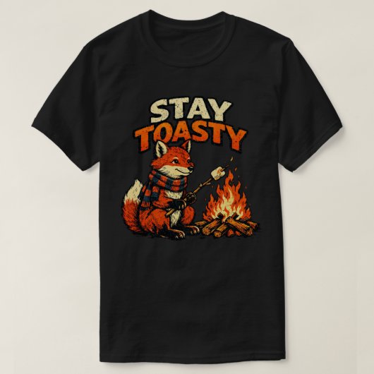 「あったかくしてね」Clever Fox デザイン Tシャツ (デザイン正面)