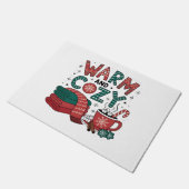 あったかくて居心地の良いクリスマスホットココア Xmas ドアマット (アングル)