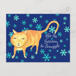 あったかぼかぼか＆雪あそび クリスマスの猫 シーズンポストカード