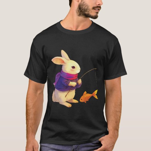 あったかウサギ漁師 Tシャツ (正面)