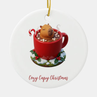 あったかカピバラ クリスマスココアバス セラミックオーナメント