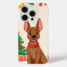 🎅 あったかクリスマスのわんこ ✨ かわいいサンタの犬 ホリデー iPhone 15 PROケース
