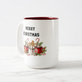 あったかクリスマスココア ツートーンマグカップ (正面左)
