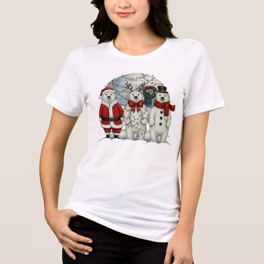 あったかクリスマスベア トライブレンドＴシャツ (正面)