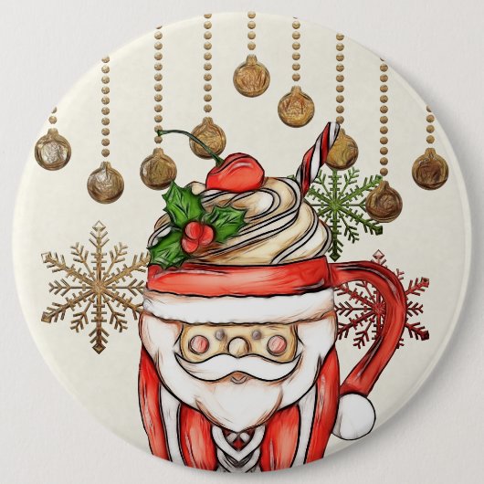 あったかクリスマスボタン 缶バッジ (正面)