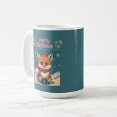 あったかクリスマス狐マグ コーヒーマグカップ (正面左)