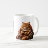 あったかコーヒー猫イラスト コーヒーマグカップ (正面右)