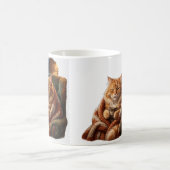 あったかコーヒー猫イラスト コーヒーマグカップ (中央)