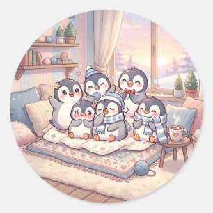 あったかペンギンの家族 ウィンター ステッカー