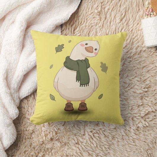 あったか秋のキャラクターのアヒル クッション (ブランケット)