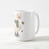 あったか秋のキャラクターのアヒル コーヒーマグカップ (正面右)