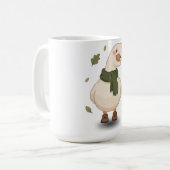 あったか秋のキャラクターのアヒル コーヒーマグカップ (正面左)