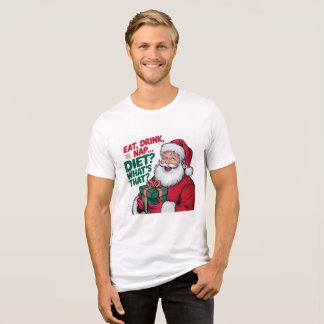 あったか〜い Eat Drink Nap サンタ クリスマスTシャツ トライブレンドTシャツ