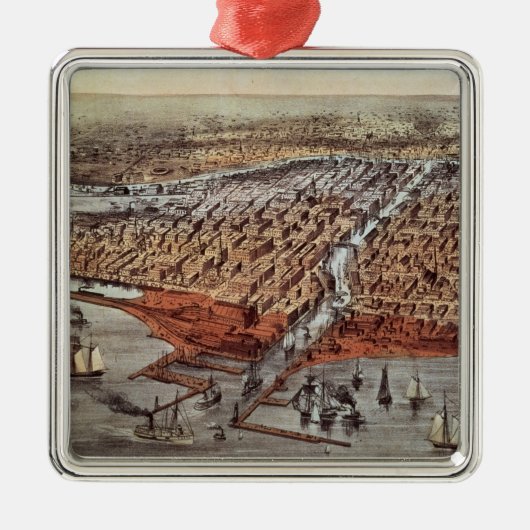 あったようにシカゴ、c.1880 メタルオーナメント (正面)