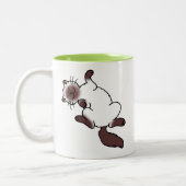 あっているチョコレートポイントシャム猫 ツートーンマグカップ (左)